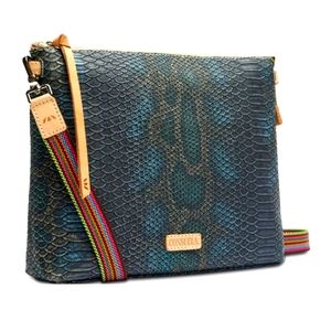 Consuela Crossbody - Blue/Green Snakeskin